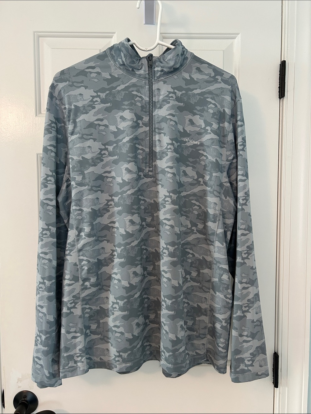 Vineyard Vines Performance Gray Camo Half-Zip Pullover